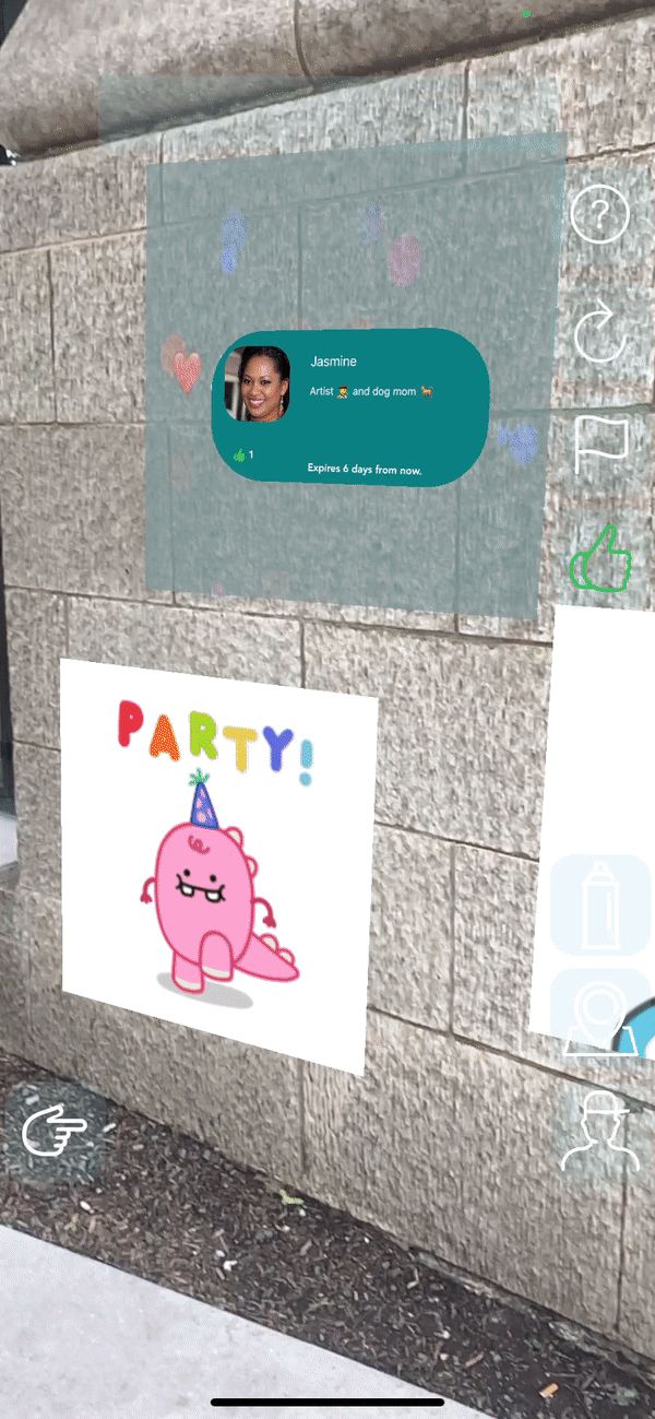 Augmented art composition in bright tones